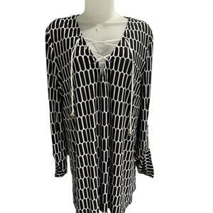 Michael Kors Monochrome Geometric Top